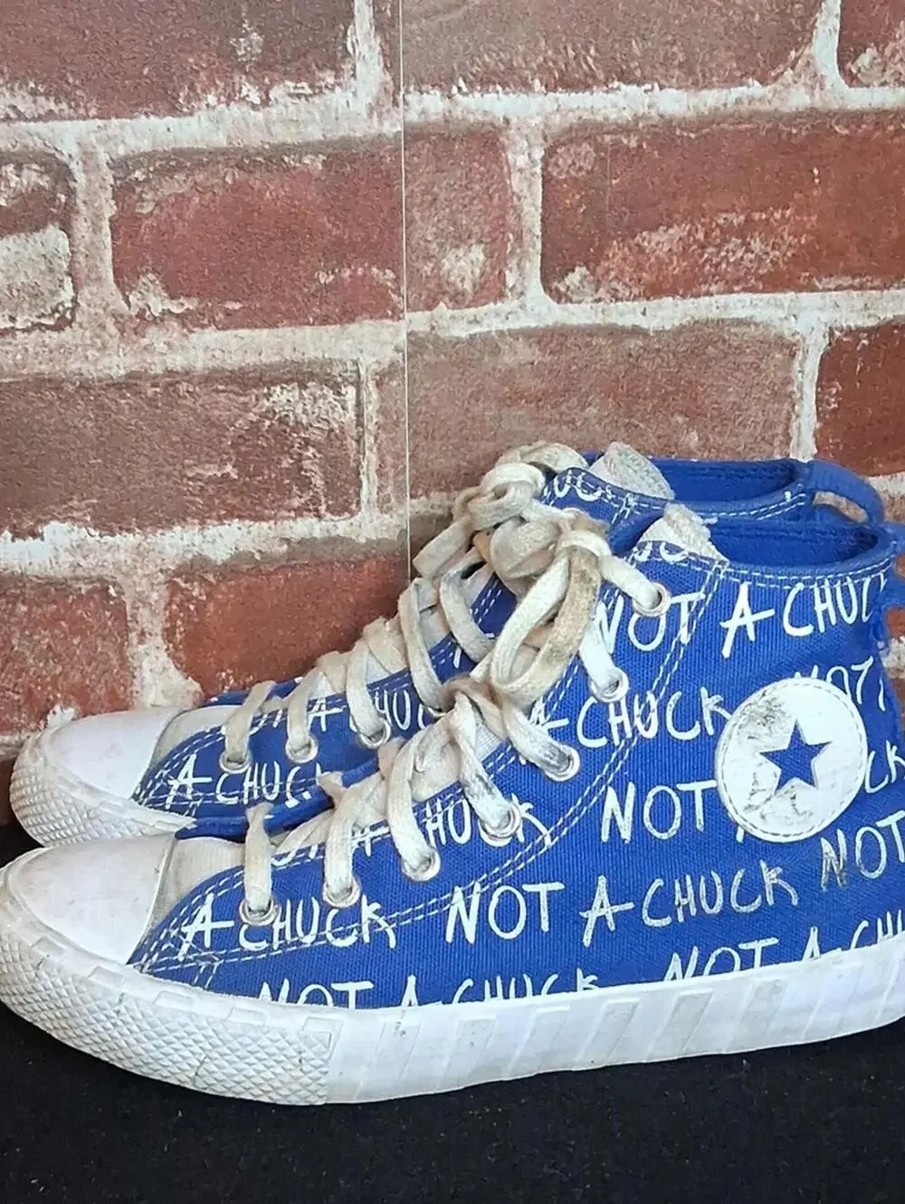 Converse Not A Chuck All Stars Shoes Girls Size 3 Blue High Top